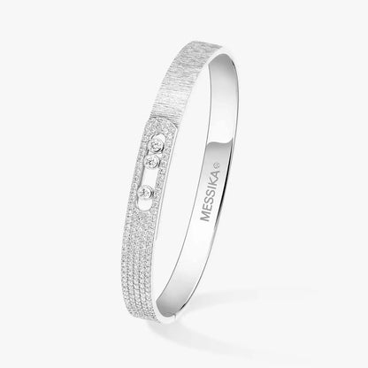[LORA] Move Noa Ciselé half pavé bangle