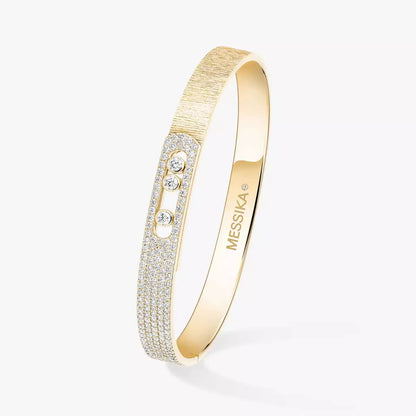 [LORA] Move Noa Ciselé half pavé bangle