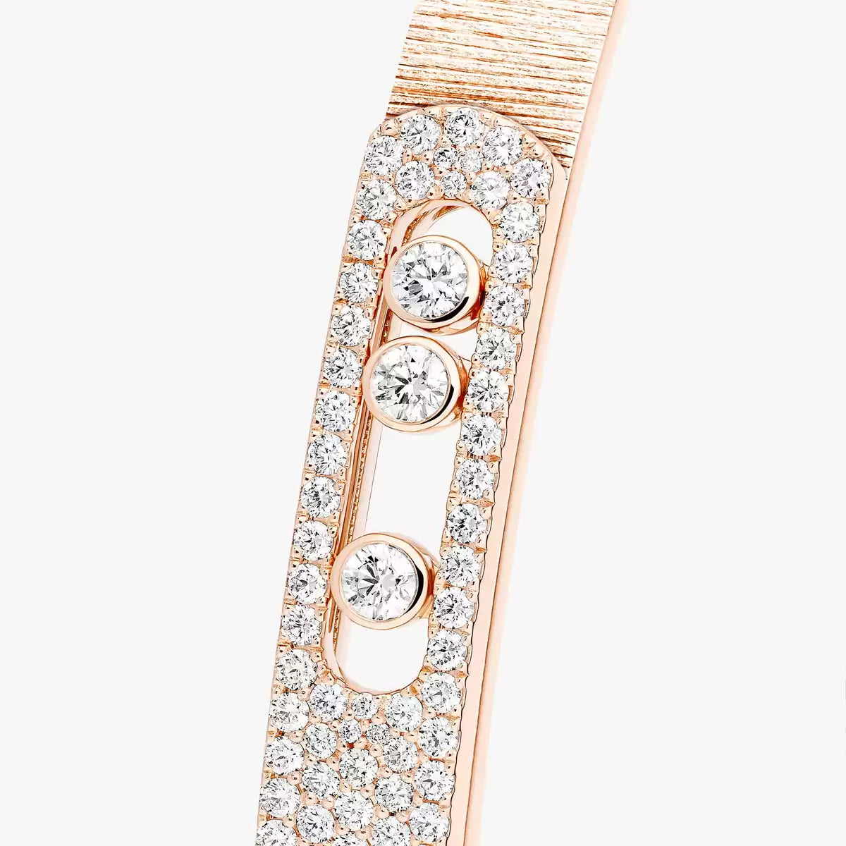 [LORA] Move Noa Ciselé half pavé bangle