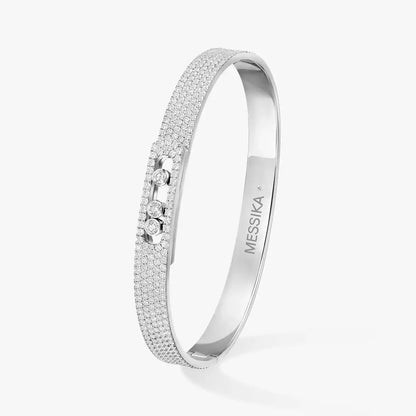 [LORA] Move Noa Full Pavé Diamond Bangle Bracelet