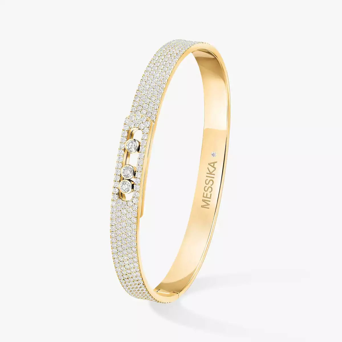 [LORA] Move Noa Full Pavé Diamond Bangle Bracelet