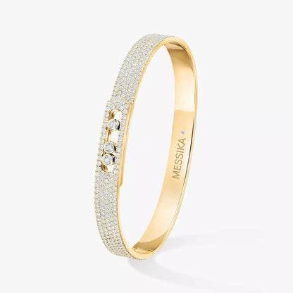 [LORA] Move Noa Full Pavé Diamond Bangle Bracelet