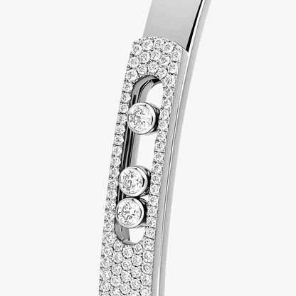 [LORA] Move Noa Rose Gold Pavé Diamond Bangle Bracelet