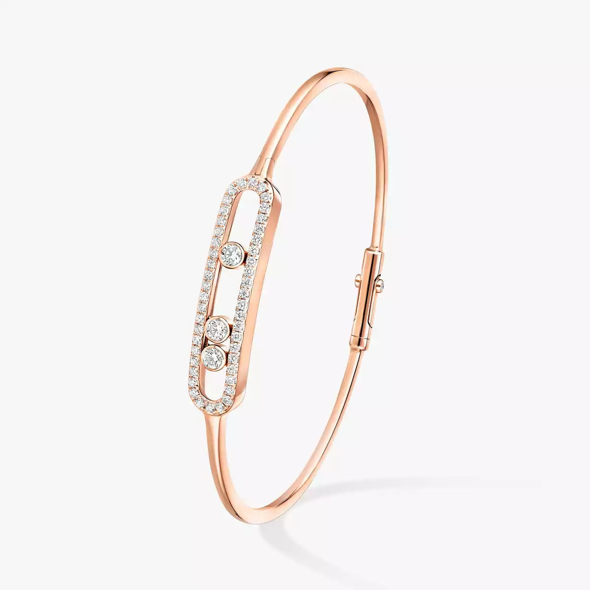 [LORA] Move Pavé Diamond Bangle Bracelet M