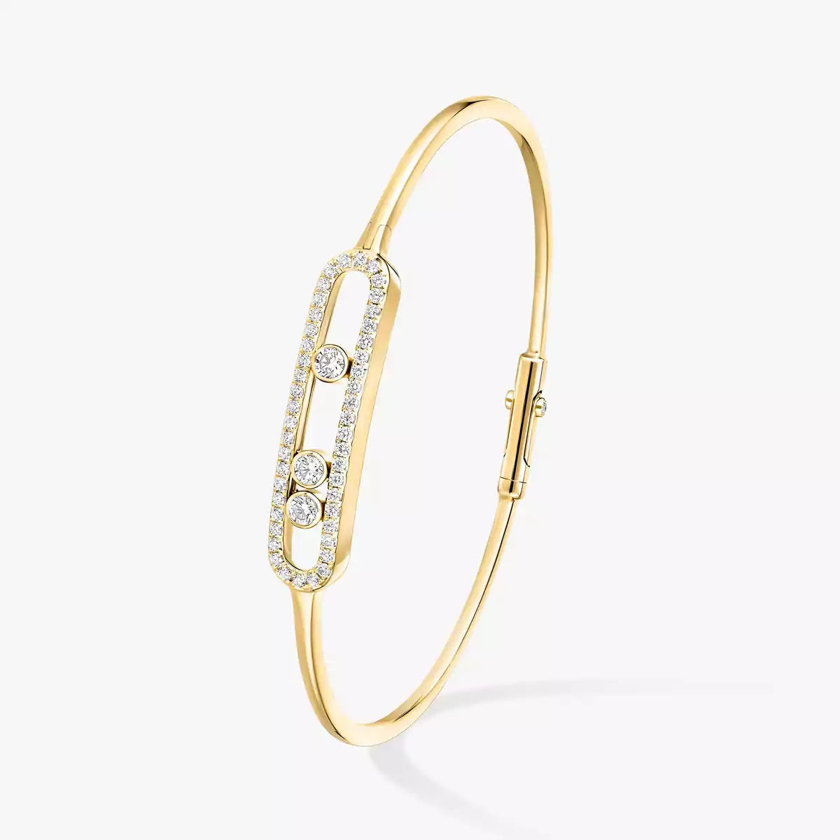 [LORA] Move Pavé Diamond Bangle Bracelet M