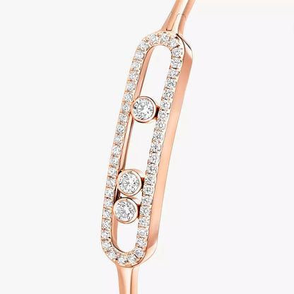 [LORA] Move Pavé Diamond Bangle Bracelet M