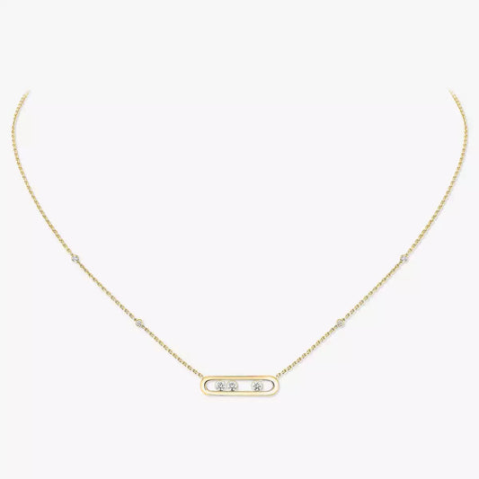 [LORA]  Baby Move Gold Diamond Necklace