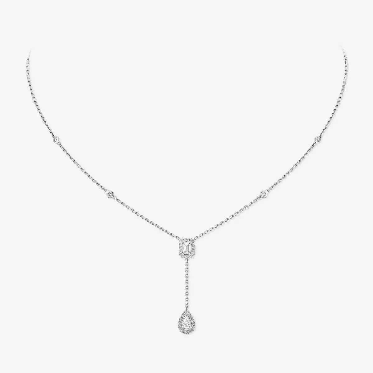 [LORA] Gold Diamond Tie Necklace