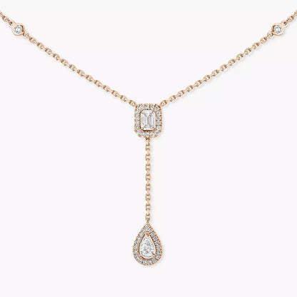 [LORA] Gold Diamond Tie Necklace