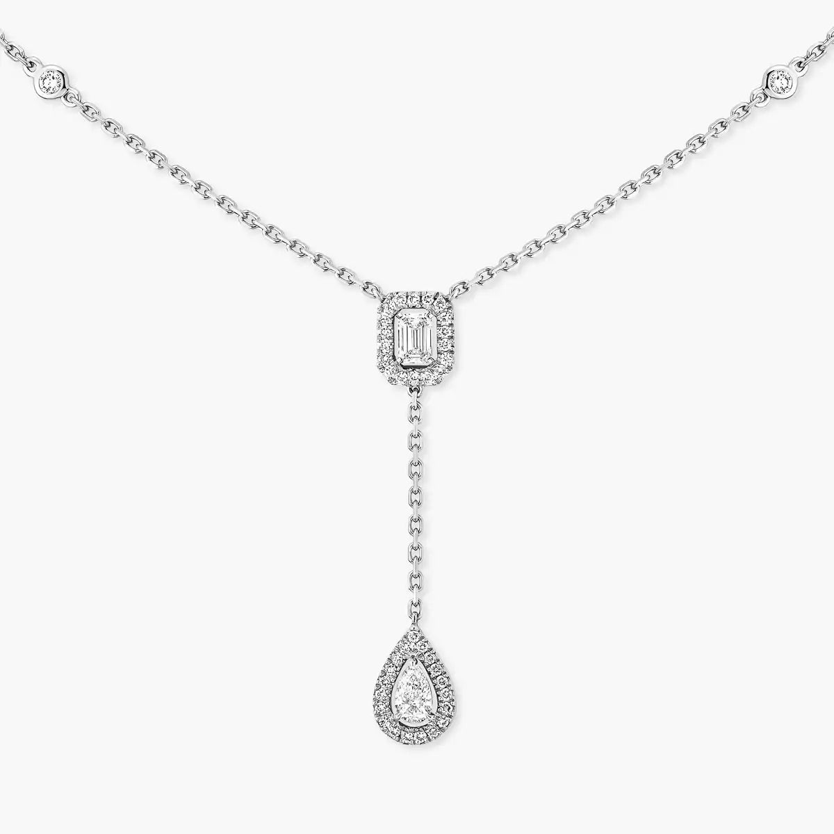 [LORA] Gold Diamond Tie Necklace
