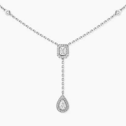[LORA] Gold Diamond Tie Necklace