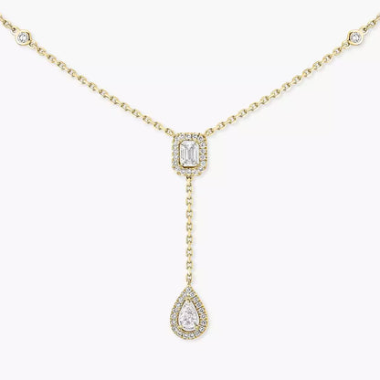 [LORA] Gold Diamond Tie Necklace