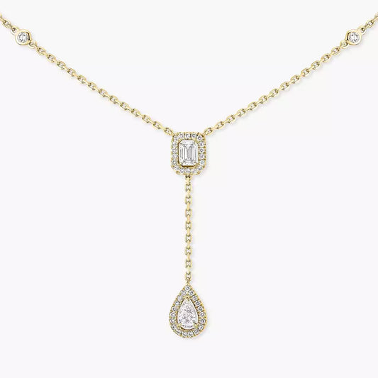 [LORA] Gold Diamond Tie Necklace