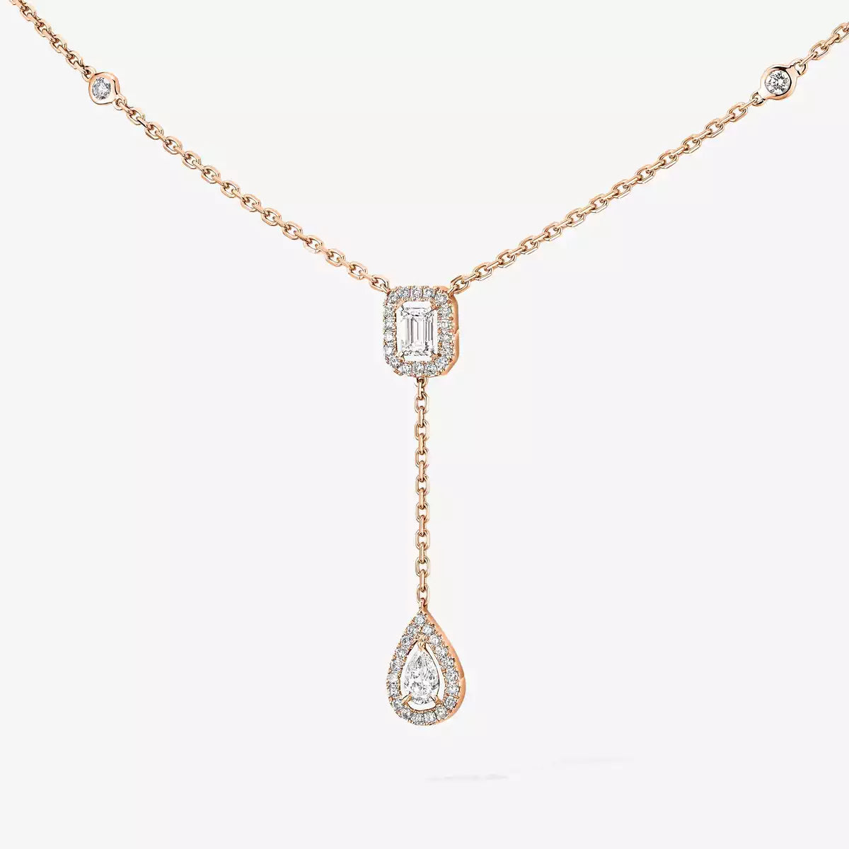 [LORA] Gold Diamond Tie Necklace