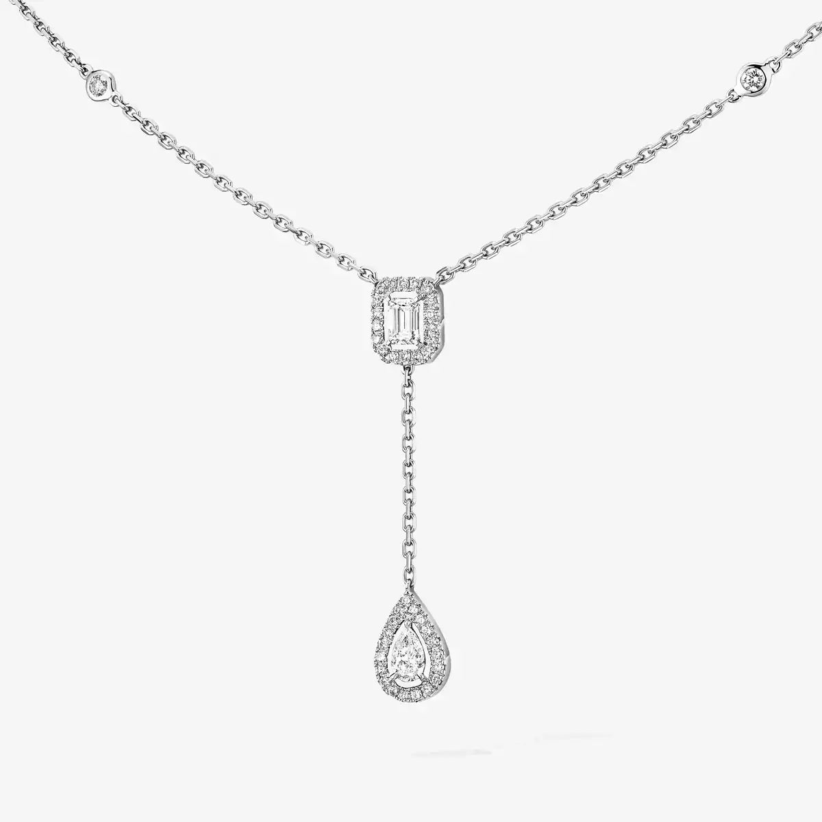 [LORA] Gold Diamond Tie Necklace