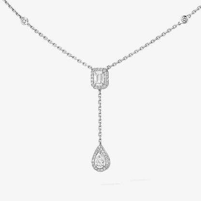 [LORA] Gold Diamond Tie Necklace