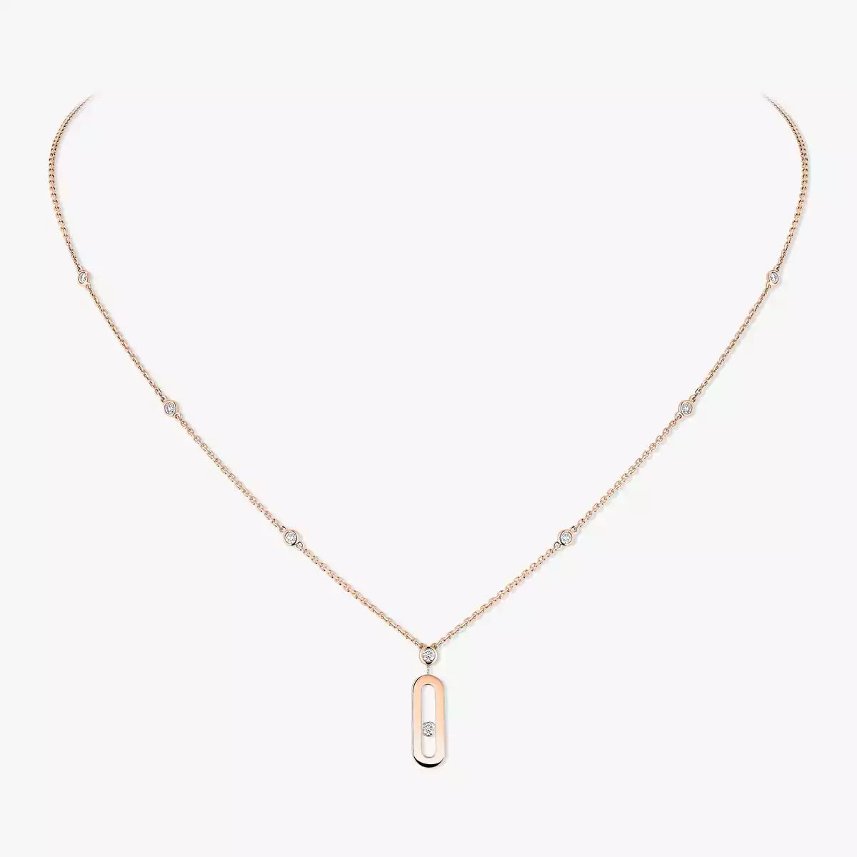[LORA]  Move Uno Gold Diamond Long Necklace