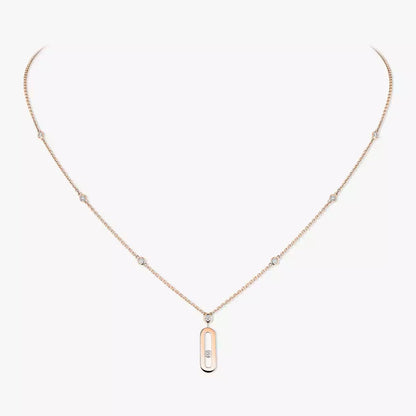 [LORA]  Move Uno Gold Diamond Long Necklace
