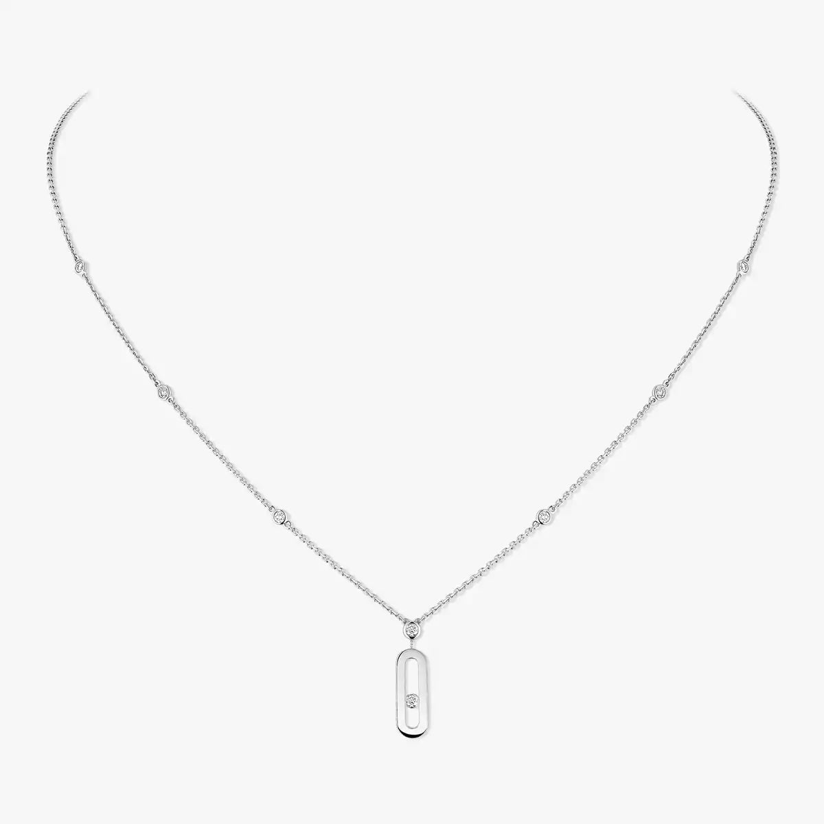 [LORA]  Move Uno Gold Diamond Long Necklace