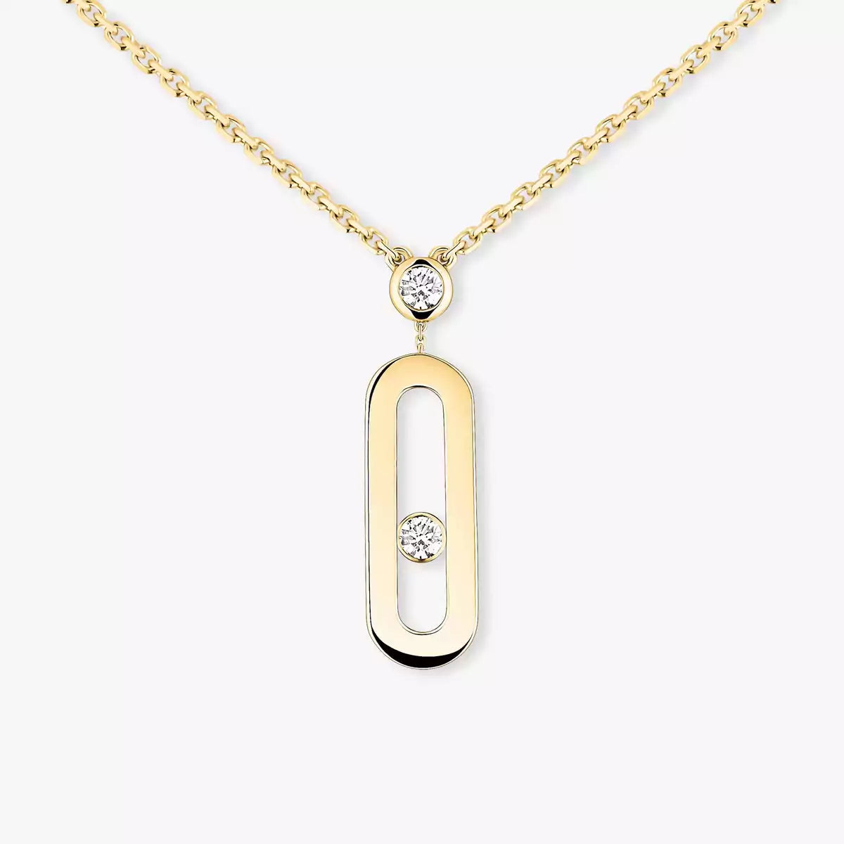 [LORA]  Move Uno Gold Diamond Long Necklace
