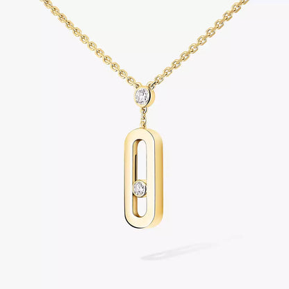 [LORA]  Move Uno Gold Diamond Long Necklace