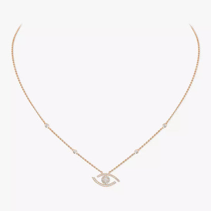 [LORA] Pave_ Diamond Necklace Lucky Eye