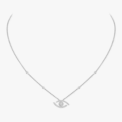 [LORA] Pave_ Diamond Necklace Lucky Eye