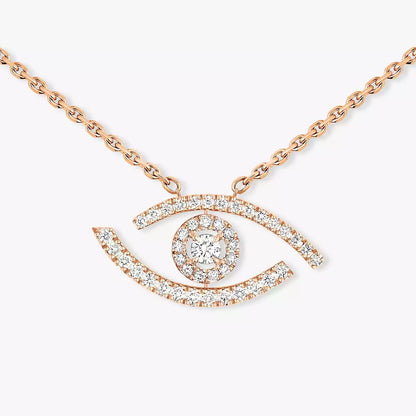[LORA] Pave_ Diamond Necklace Lucky Eye