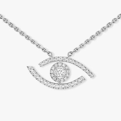 [LORA] Pave_ Diamond Necklace Lucky Eye