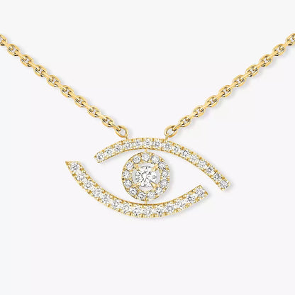 [LORA] Pave_ Diamond Necklace Lucky Eye