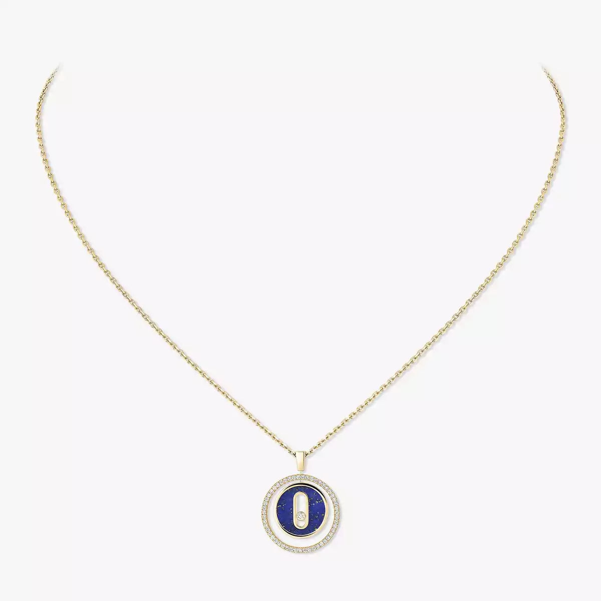 [LORA] Lucky Move Diamond Necklace in Rose Gold and White Mother-of-Pearl