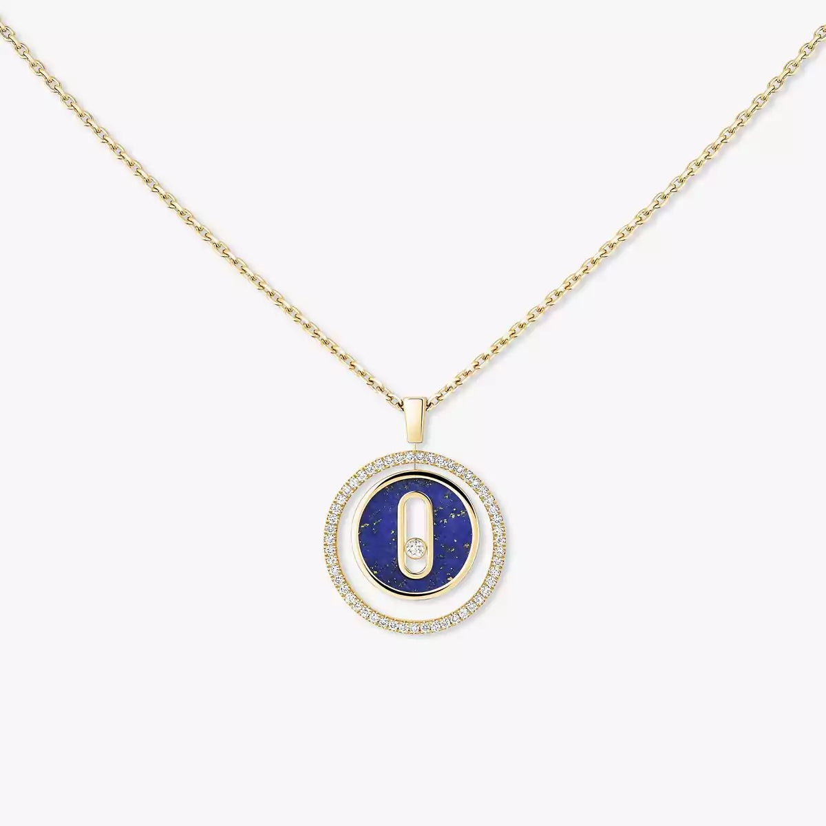 [LORA] Lucky Move Diamond Necklace in Rose Gold and White Mother-of-Pearl