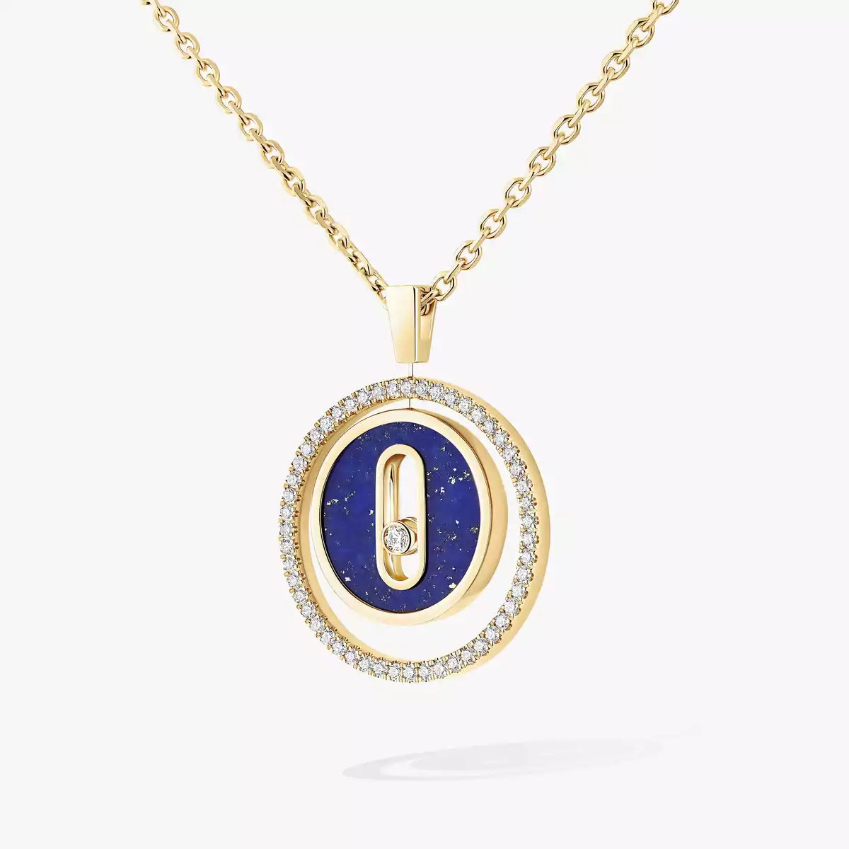 [LORA] Lucky Move Diamond Necklace in Rose Gold and White Mother-of-Pearl
