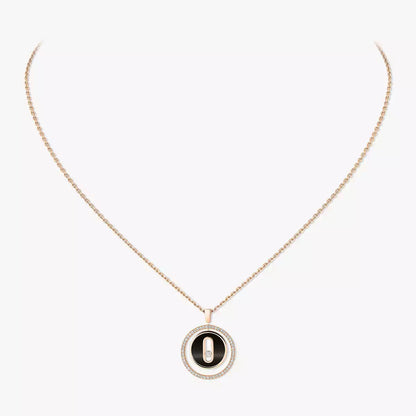 [LORA] Lucky Move Diamond Necklace in Rose Gold and White Mother-of-Pearl