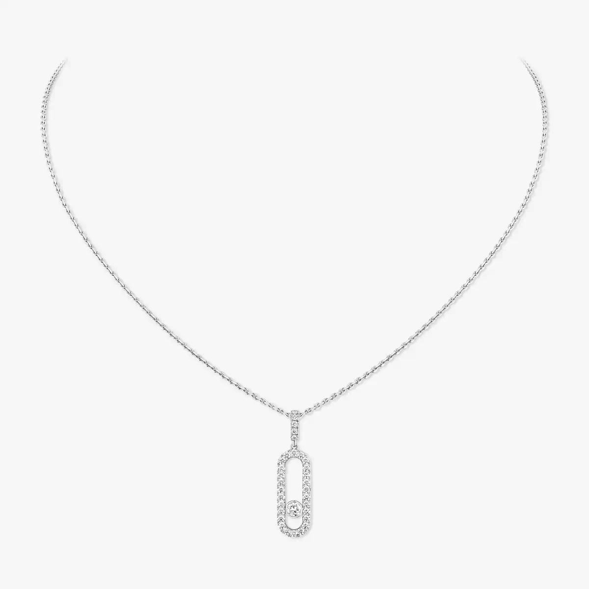 [LORA] Move Uno Diamond Necklace in Rose Gold