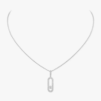 [LORA] Move Uno Diamond Necklace in Rose Gold