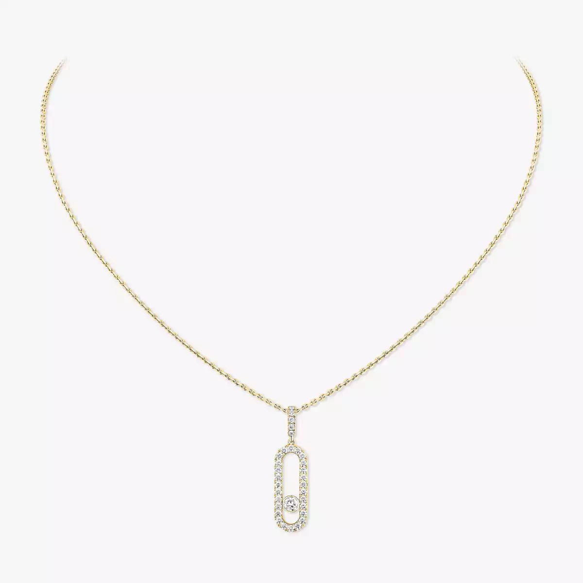 [LORA] Move Uno Diamond Necklace in Rose Gold
