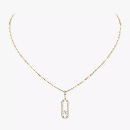 [LORA] Move Uno Diamond Necklace in Rose Gold