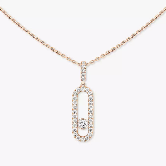 [LORA] Move Uno Diamond Necklace in Rose Gold