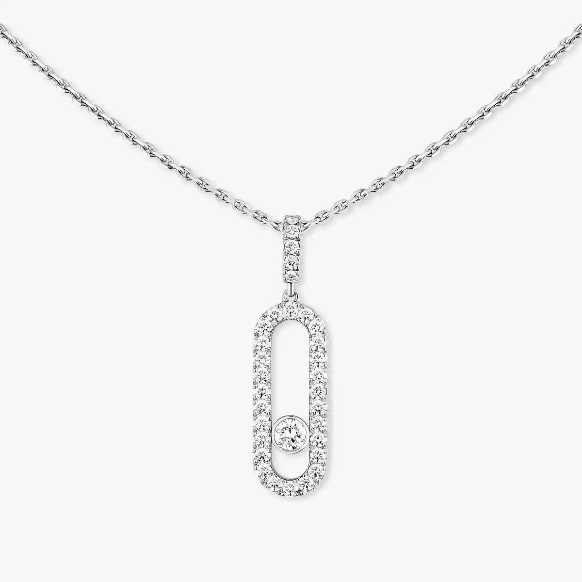 [LORA] Move Uno Diamond Necklace in Rose Gold