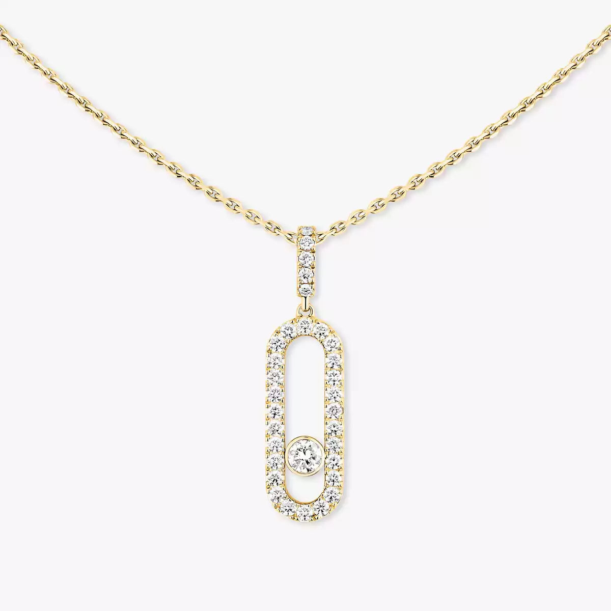 [LORA] Move Uno Diamond Necklace in Rose Gold