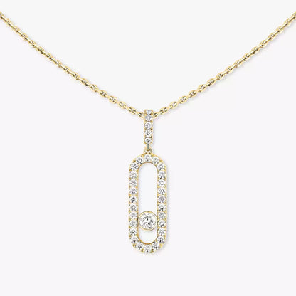 [LORA] Move Uno Diamond Necklace in Rose Gold