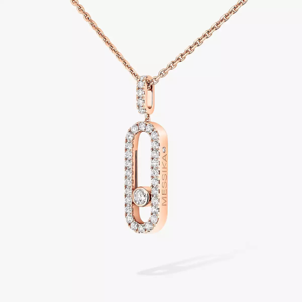 [LORA] Move Uno Diamond Necklace in Rose Gold