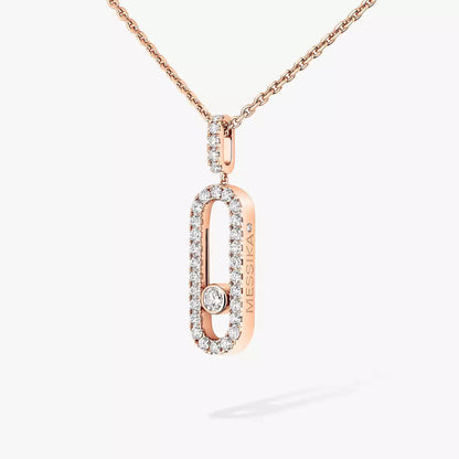 [LORA] Move Uno Diamond Necklace in Rose Gold
