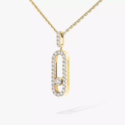 [LORA] Move Uno Diamond Necklace in Rose Gold