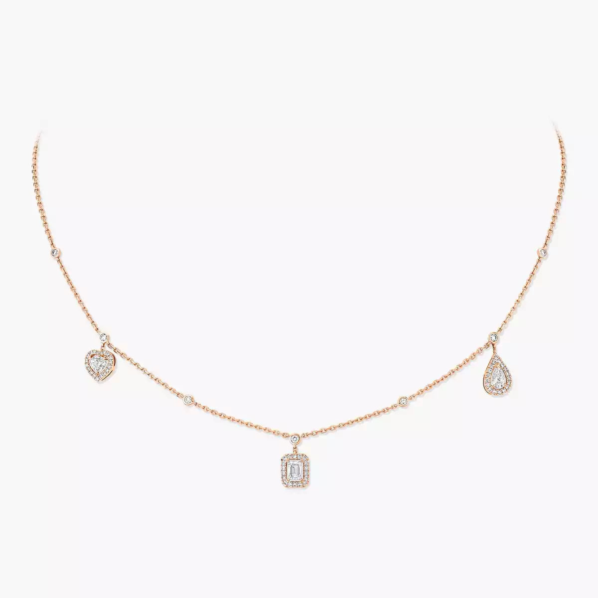 [LORA] My Twin Diamond Necklace in Silver