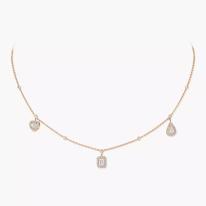[LORA] My Twin Diamond Necklace in Silver