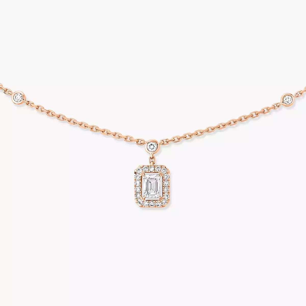 [LORA] My Twin Diamond Necklace in Silver