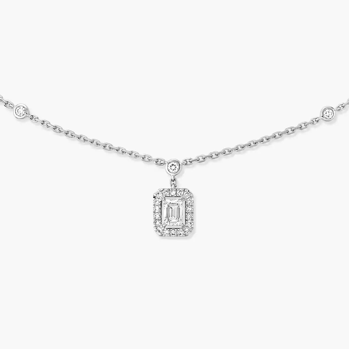 [LORA] My Twin Diamond Necklace in Silver