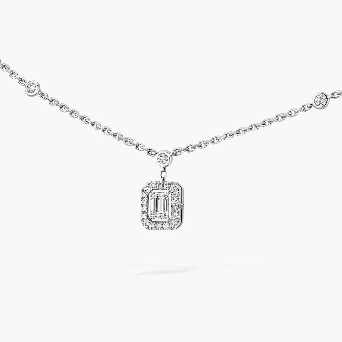 [LORA] My Twin Diamond Necklace in Silver